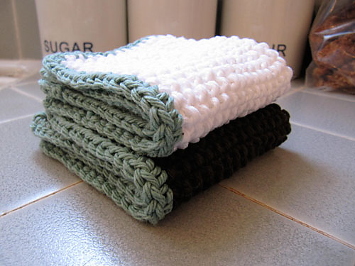 Seed stitch dish cloths photo 2