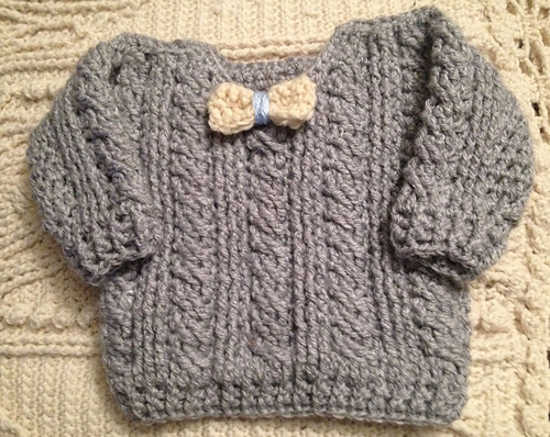 Relaxed Cable Sweater for Baby photo 6