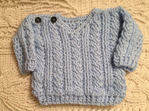 Relaxed Cable Sweater for Baby photo 3