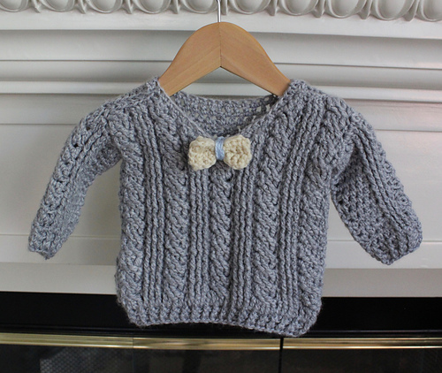 Relaxed Cable Sweater for Baby photo 2