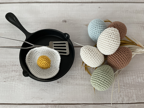 Egg Whole & Fried Amigurumi photo 4