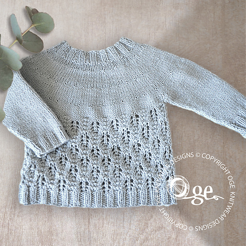 Ravelry: Lucinda Lace Top Down Sweater - P267 pattern by OGE