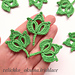 Crochet green leaf. pattern