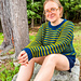 Ola’s sister in size C → +2.25 in (6 cm) ease. Made with Catskill Merino.
