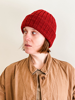 Summit 4+2 in Catskill Merino Lace in Tibetan Red, size C on a 22 in (56 cm) head