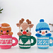 Christmas Mugs: Reindeer, Snowman and Gingerbread pattern