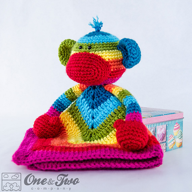 rainbow sock monkey