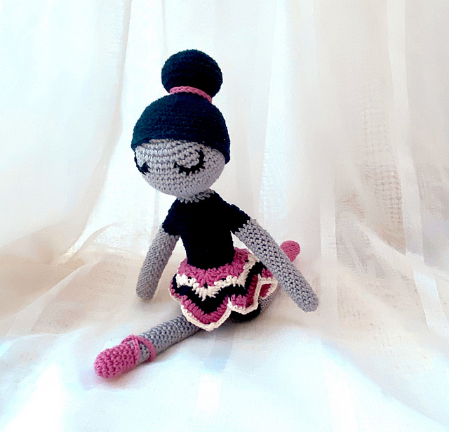 Violet the Moonlight Ballerina Amigurumi Doll