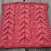 Mirrored Cable Dishcloth pattern 