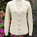 Cardigan with Aran Style Honeycomb Cables pattern 