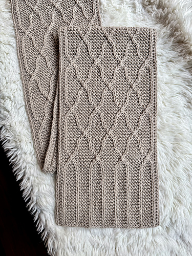 No Purl Lattice Scarf