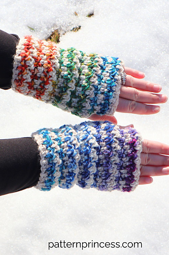 Ravelry: Frost Blossom Wrist Warmers pattern by Pattern Princess