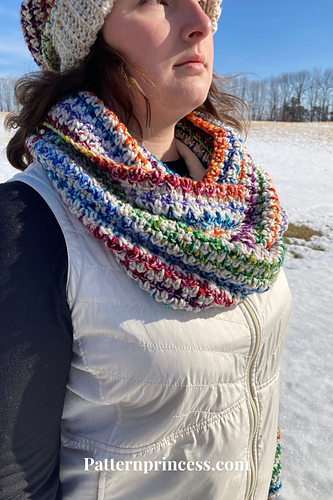 Frost Blossom Infinity Scarf
