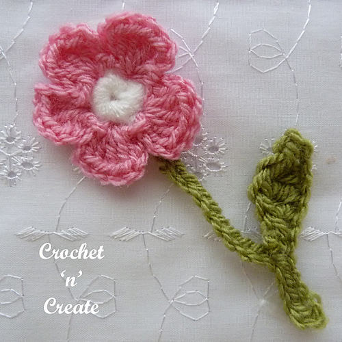 Ravelry Flower & Stem pattern by Crochet 'n' Create