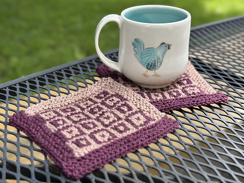 Log Cabin Love Coasters