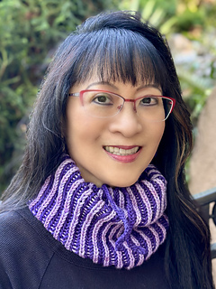 cowl hat, brioche rib