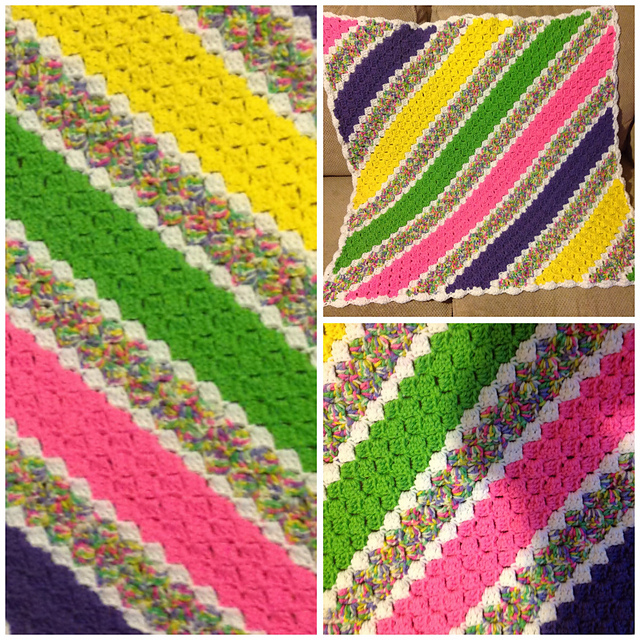 Ravelry pekeapoomom's Corner to Corner Sherbet Baby Blanket