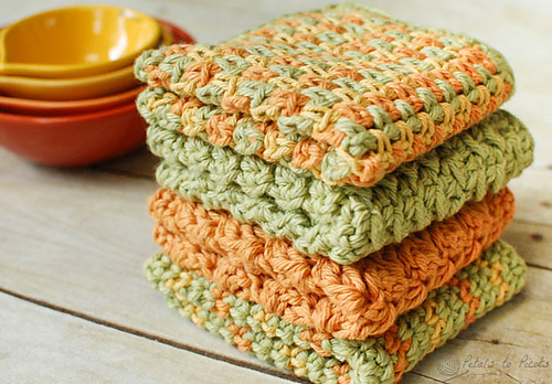 Three Color Simple Stitch Dishcloth photo 6