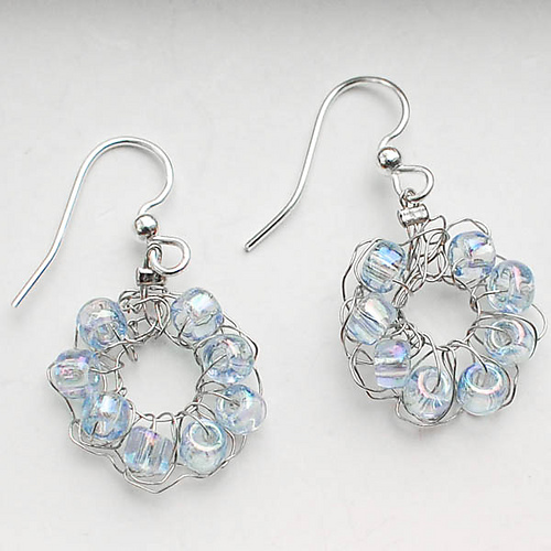 Beaded Crochet Wire Earrings photo 1