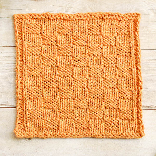 Ravelry Basket Weave Dishcloth pattern by Kara Gunza