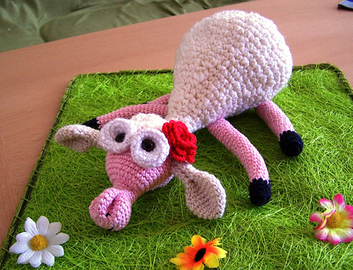 082 Dolly the sheep Amigurumi fluffy toy photo 2