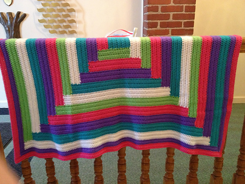 Log Cabin Afghan #60639AD photo 4
