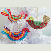 3 crochet birds