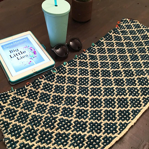 Ravelry platinumblonde's Teal Mosaic Baby Blanket