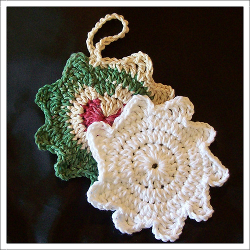 Snowflake & Christmas Tree Scrubbies photo 5