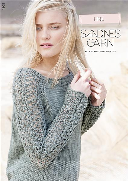 Delikat babylue med vakkert blondmønster fra DROPS Design