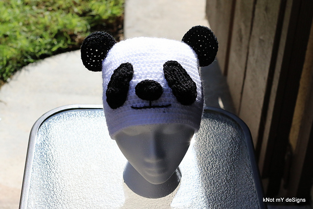 Ravelry toddlers panda hat pattern by apeksha prasad
