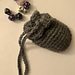 drawstring bag with folded shell edge pattern