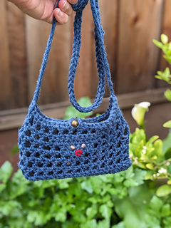 crochet horizontal crossbody phone pouch with embroidery