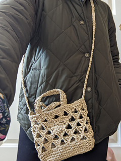 mini Raffia Crossbody tote bag