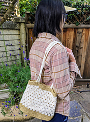 Raffia-Cotton tote