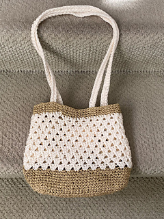 Raffia-Cotton Shoulder bag
