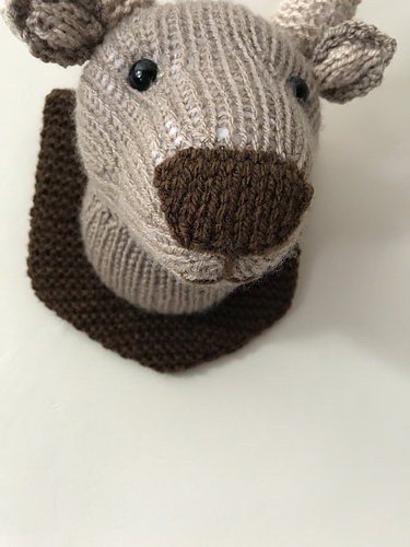 Deer Head Faux Taxidermy - LittleWhitsKnit2017