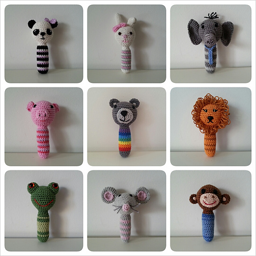 Ravelry patroon: Dieren Rammelaar / Animal rattle