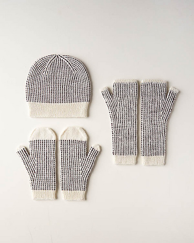 Dappled Hat, Mitten + Hand Warmer Set photo 1