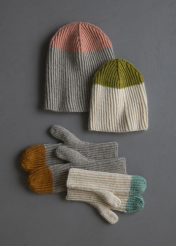 Twisted Rib Hat + Mittens In Cashmere Merino Bloom photo 2