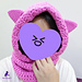 Hooded Cowl with Cat Ears pattern 