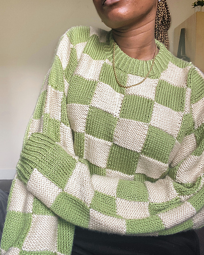 checked knit pattern Pattern Andequal andequal Checkered Knitting