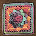 Crocodile Stitch Afghan Block - Dahlia photo 4