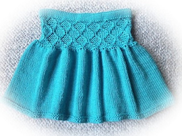 Diamond Pattern Knitted A-Line Long Skirt main image 0
