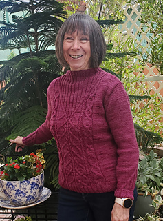 Good Karma Yarn DK. Color is Berry Berry