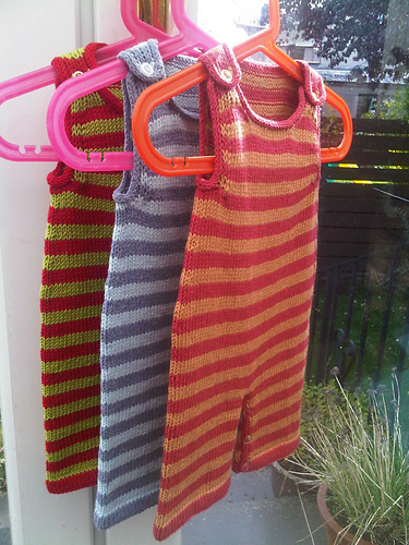 Stripey Baby Dungarees photo 4