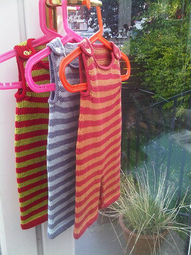 Stripey Baby Dungarees photo 6