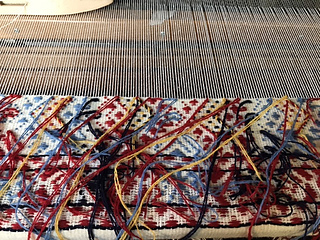 front side...I've ditched the bobbins and am just using longish single ends. And a letter opener to help with pickup