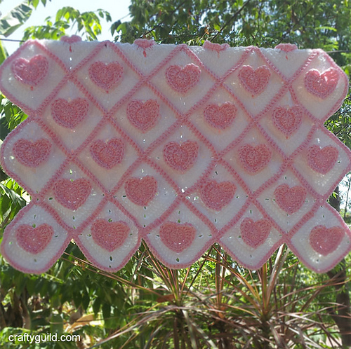 3D Heart Granny Baby Blanket photo 3