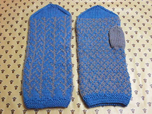 P.33 Stars and Winter Trees Mittens 星空と木立のミトン 다른 모습 1